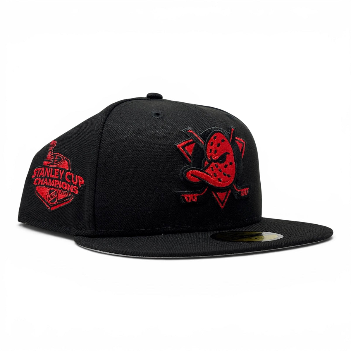 Anaheim Ducks Stanley Cup Champions Fitted Hats-Black Red