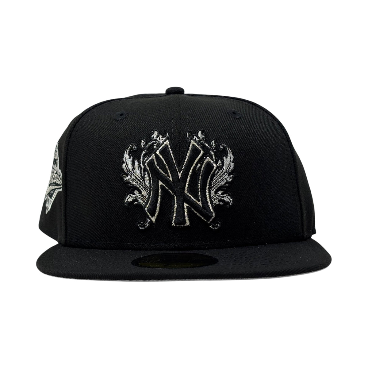 New York Yankees 1996 World Series iconic interlocking Fitted Hats-Black