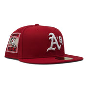 Oakland Athletics Rickey Handerson Field "Drip Pack" Fitted Hat-Red