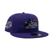 Tampa Bay Devil Rays 1998 Inaugural Season Light Purple Fitted Hats