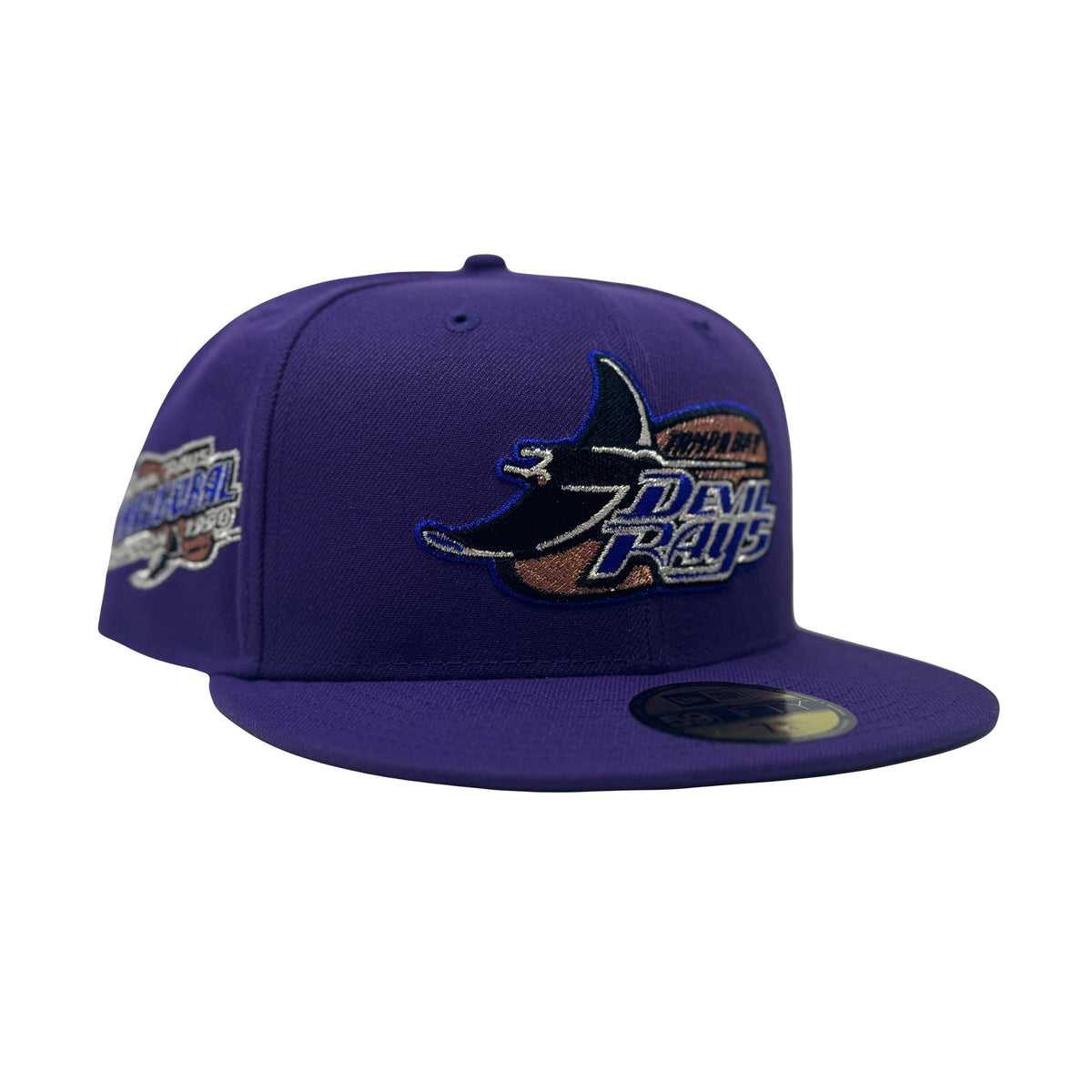 Tampa Bay Devil Rays 1998 Inaugural Season Light Purple Fitted Hats