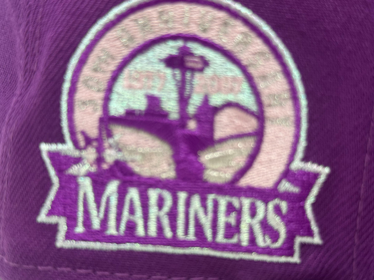 Seattle Mariners 30th Anniversary Fitted Hats-Sparkling Grape