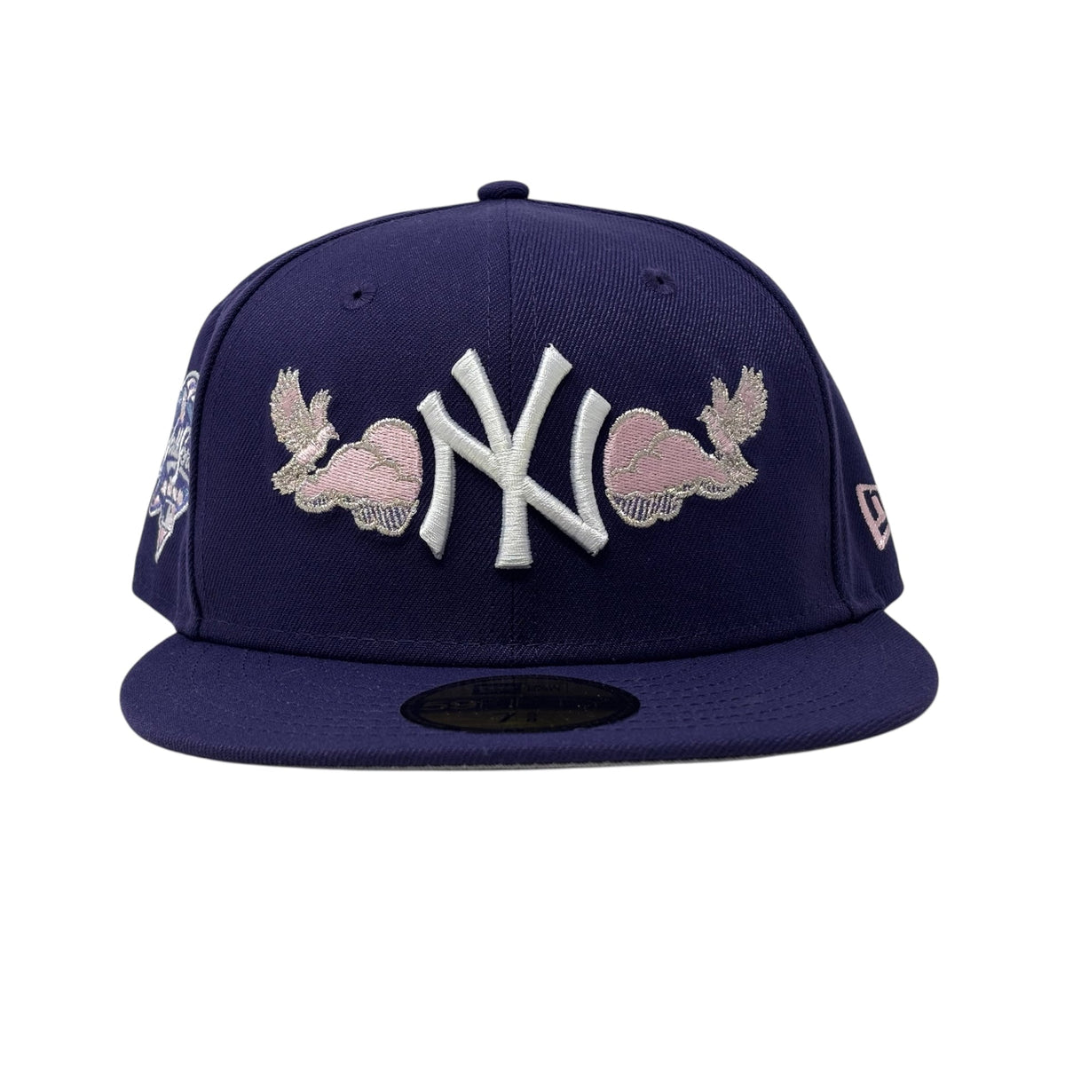 New York Yankees 2000 World Series Bird in the Cloud Fitted Hats-Purple