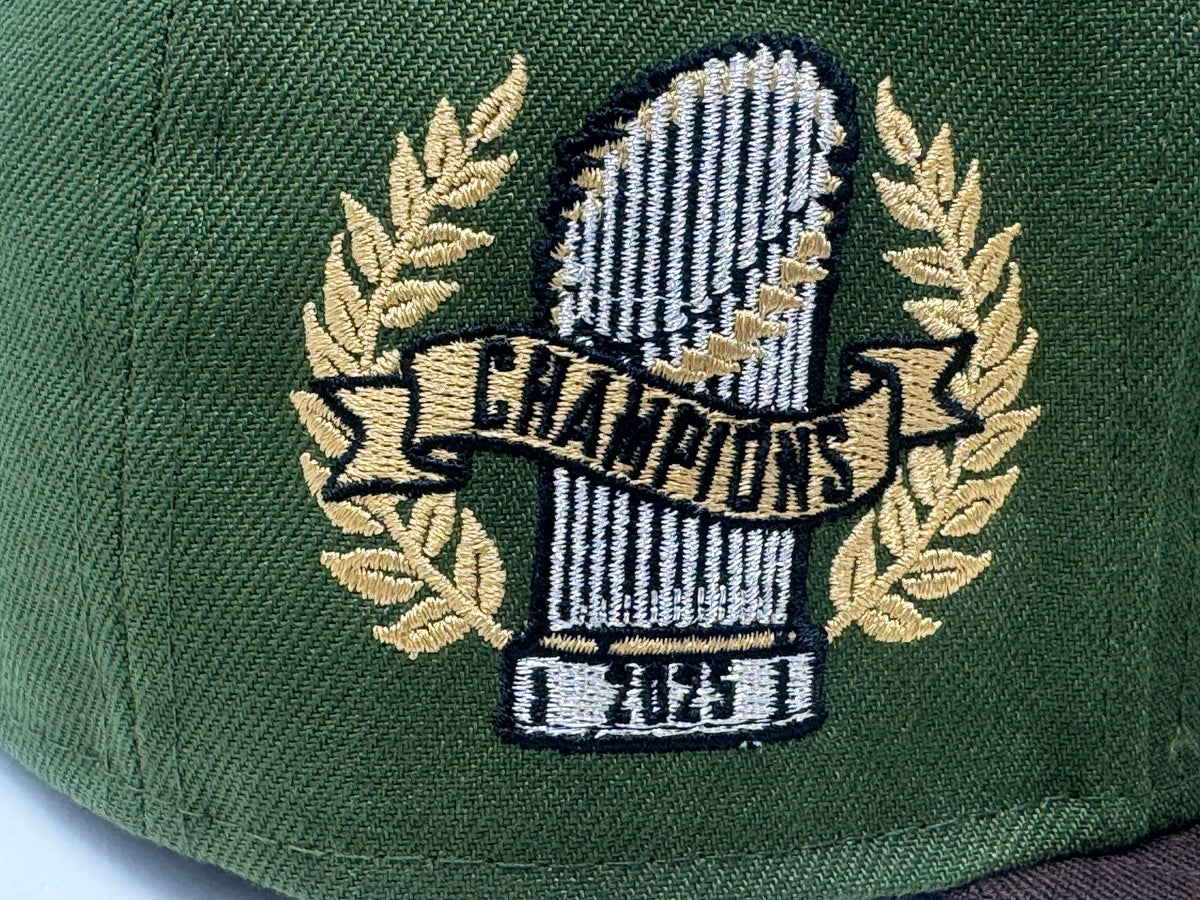 Los Angeles Dodgers 2025 World Champions Fitted Hat-Olive Brown