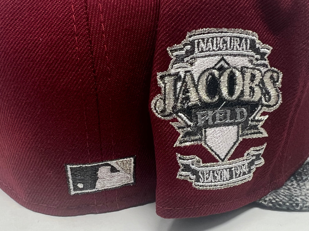 Cleveland Indians 1994 Inaugural Season Jacob Field "Flannel Plaid Visor" New Era Fitted Hat