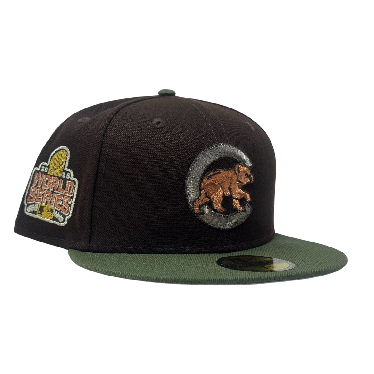 Chicago Cubs 2016  New Era Fitted Hat- Dark Brown/Olive