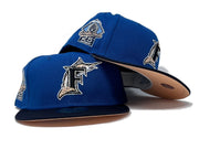 FLORIDA MARLINS 25TH ANNIVERSARY "GRECIAN HOLIDAY" PACK PEACH BRIM NEW ERA FITTED HAT