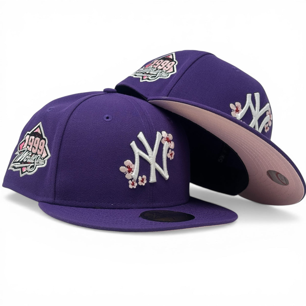 New York Yankees "Cherry Blossom Pack" New Era Fitted Hat-Purple