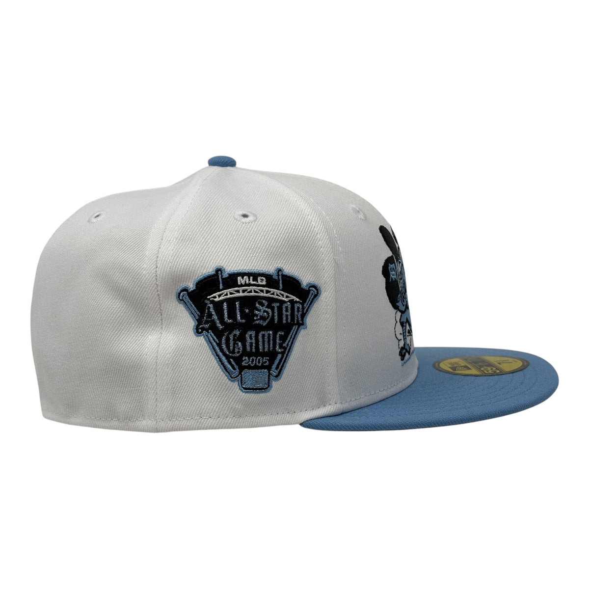Detroit Tigers 2005 All Star Game Sliding Kitty New Era Fitted Hat-White Sky