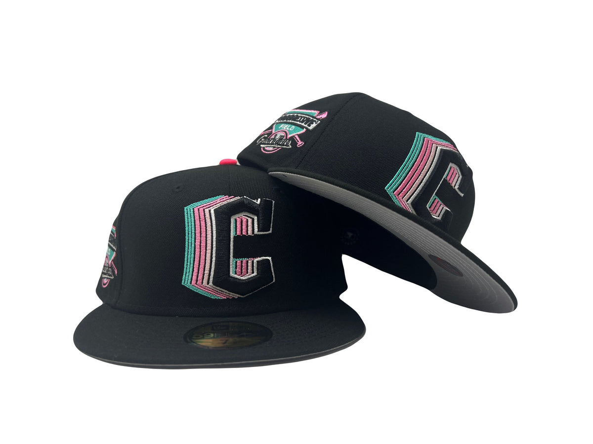 Black Cleveland Guardians Progressive Field New Era Fitted Hat