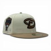 Arizona Diamondbacks 1998 Inaugural Season Fitted Hats-Off white Camel