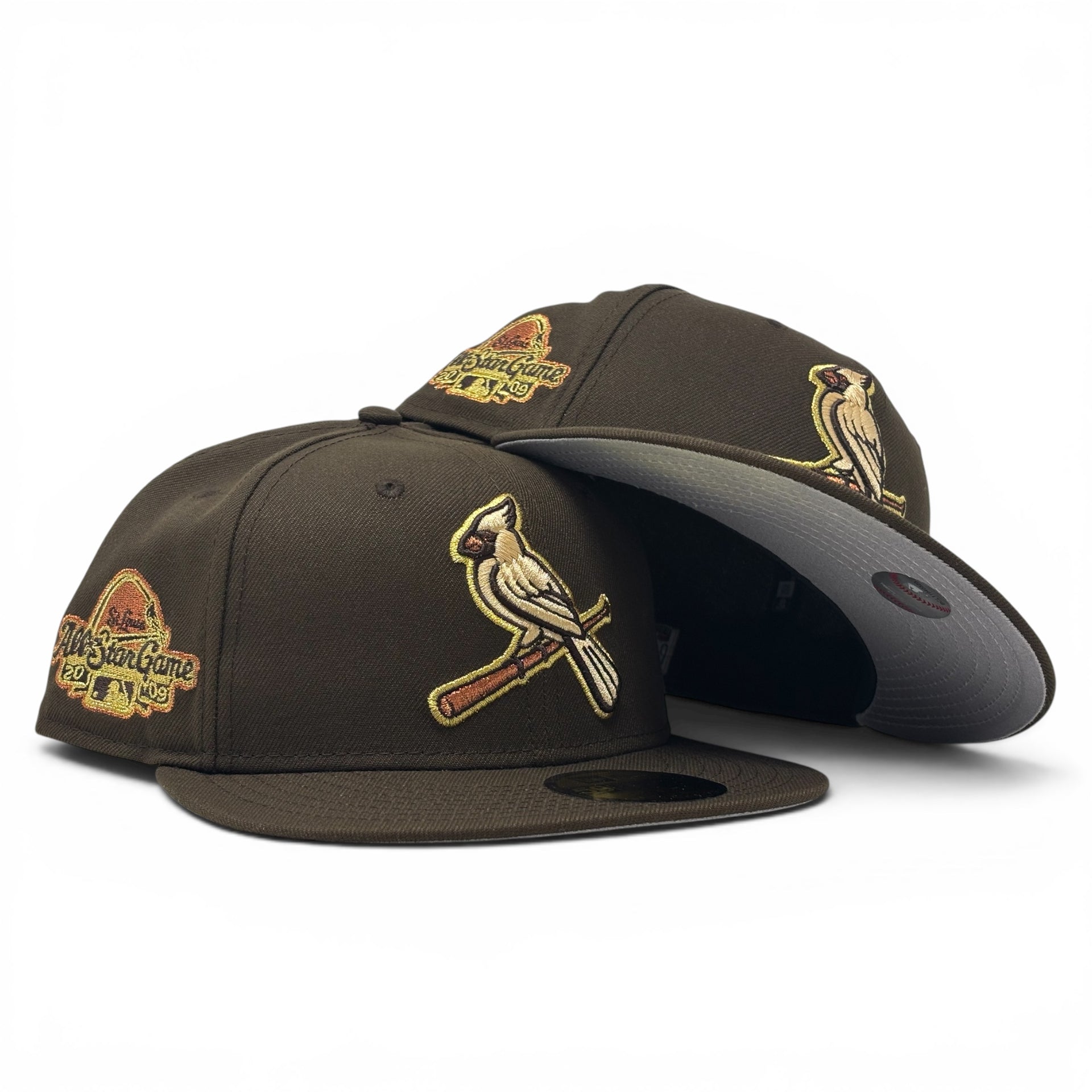 St. Louis Cardinals 2009 All Star Game New Era Fitted Hats-Brown