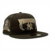 New York Yankees "Supercharged Logo" Fitted Hats-Brown