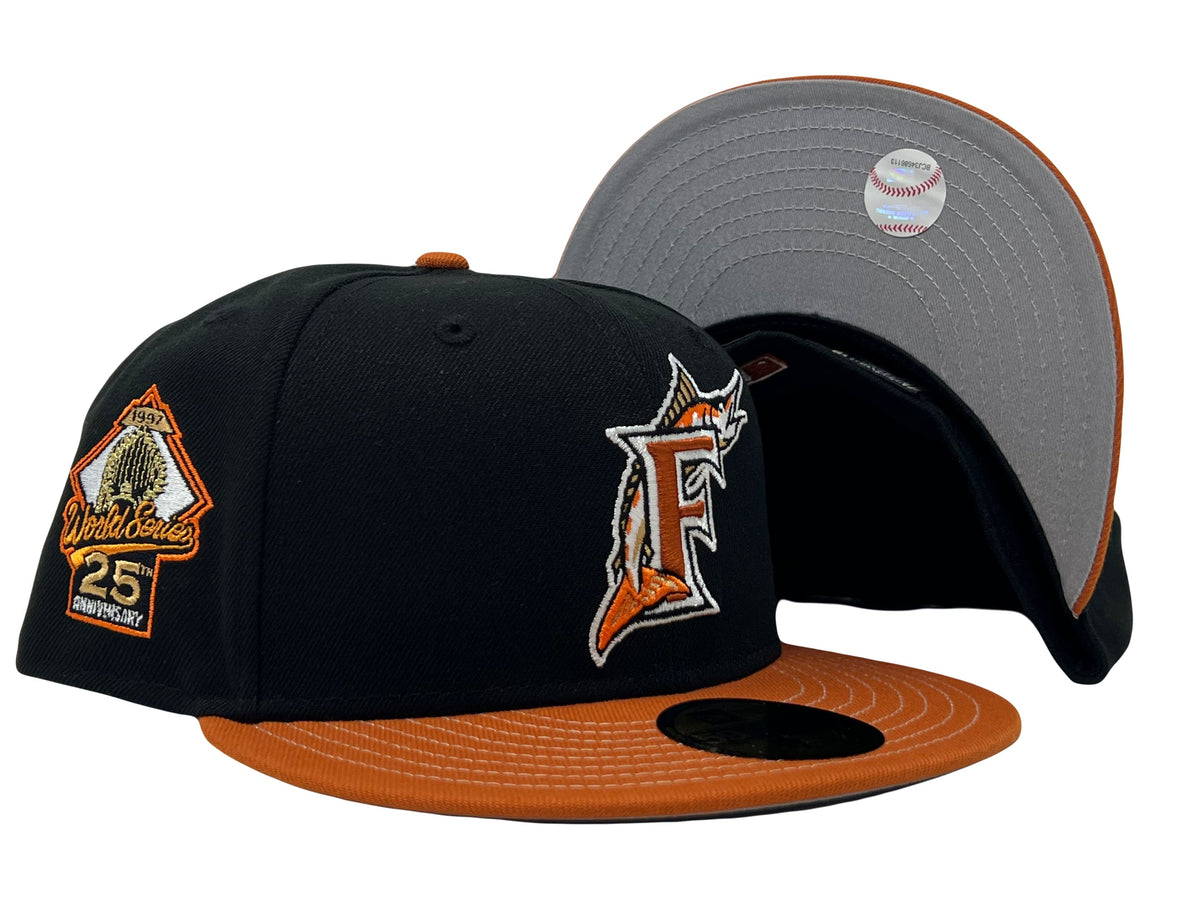Florida Marlins 25th Anniversary Stitch Visor New Era Fitted Hat 