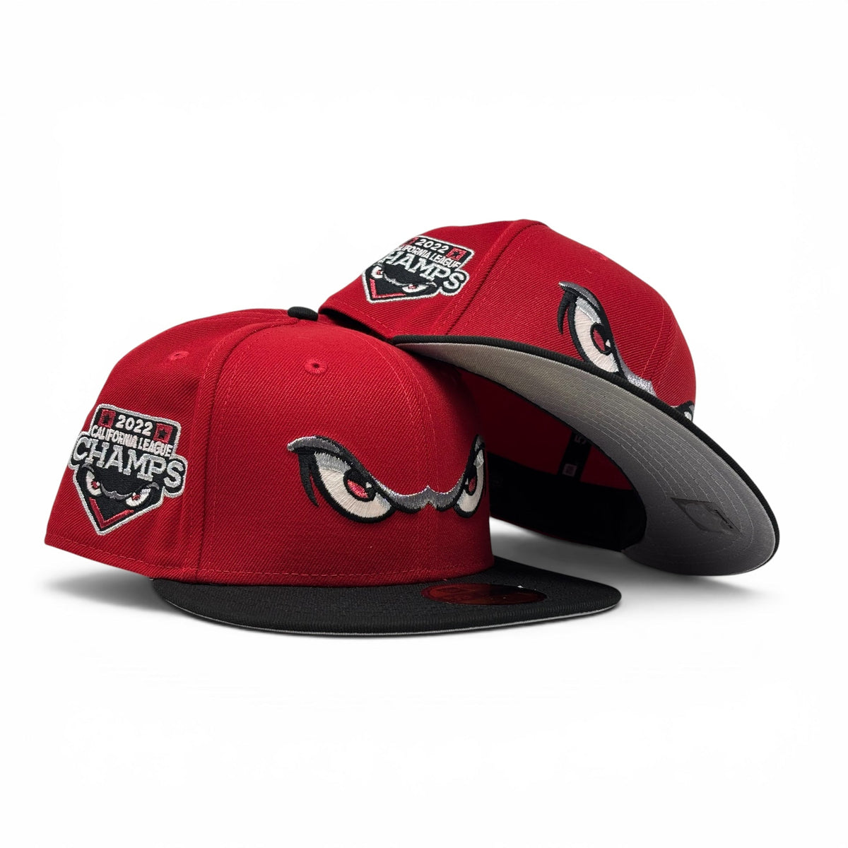 Lake Elsinore Storm 2022 California League Champs Fitted Hats-Red Black