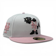 New York Mets Cartoon 59FIFTY QNS  New Era  Fitted Hat -White/Pink