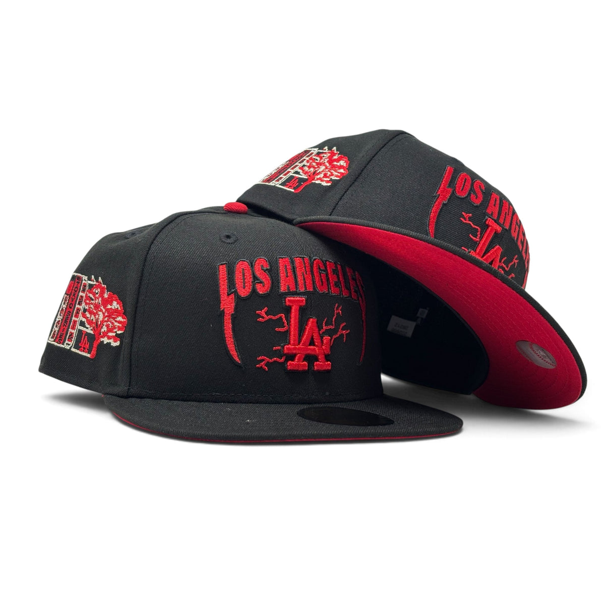 Los Angeles Dodgers 2025 Tokyo Series Red Brim Metallica Logo Fitted Hat