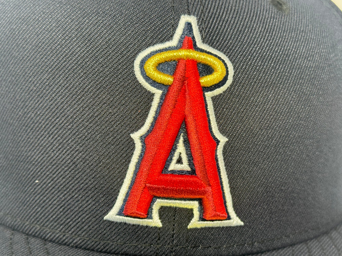 Los Angeles Angels 50th Anniversary Fitted Hats-Navy Blue