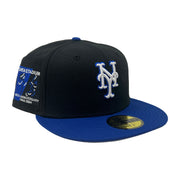 New York Mets Shea Stadium 40th Anniversary Black Royal New Era Fitted Hat