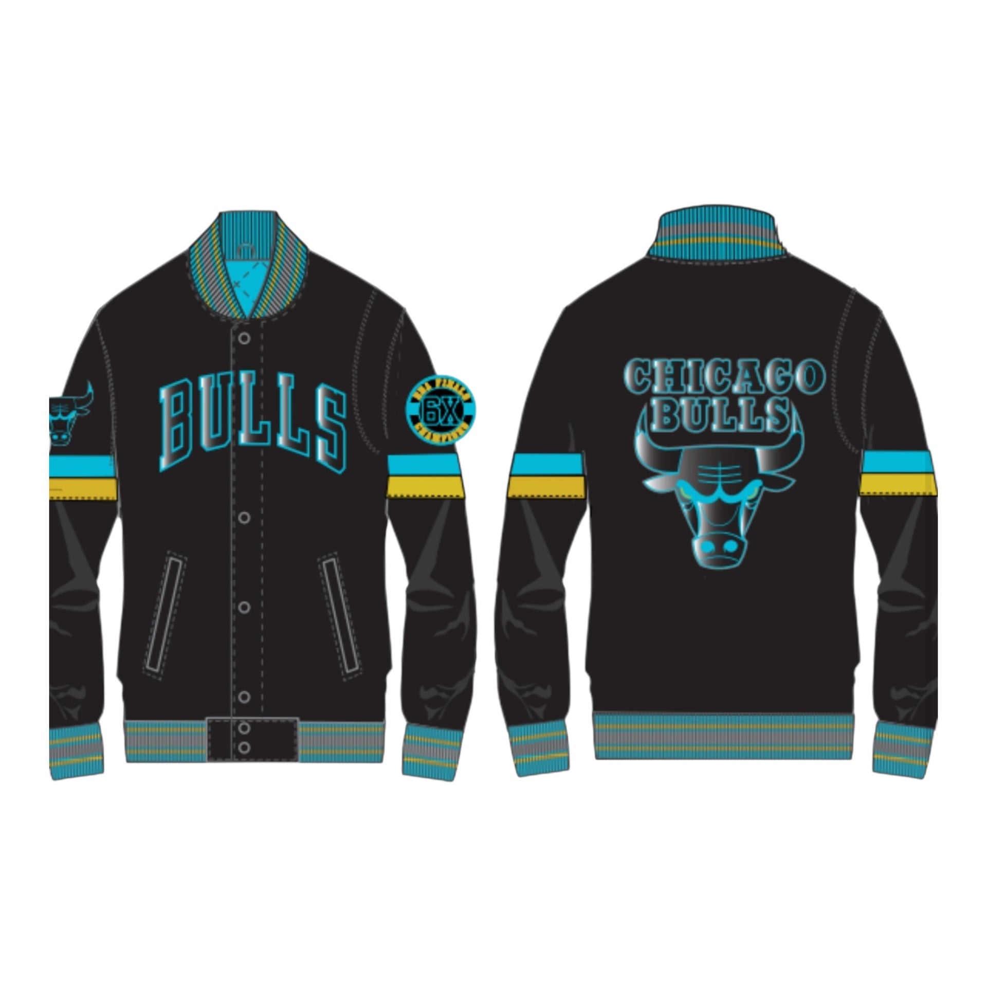 Chicago Bulls Starter Authentic Jacket to Match Jordan 11 Gamma