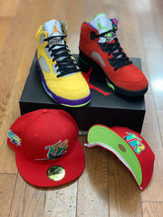 TAMPA BAY DEVIL RAYS INAUGURAL SEASON NEW ERA FITTED TO MATCH AIR JORDAN RETRO 5 " WHAT THE