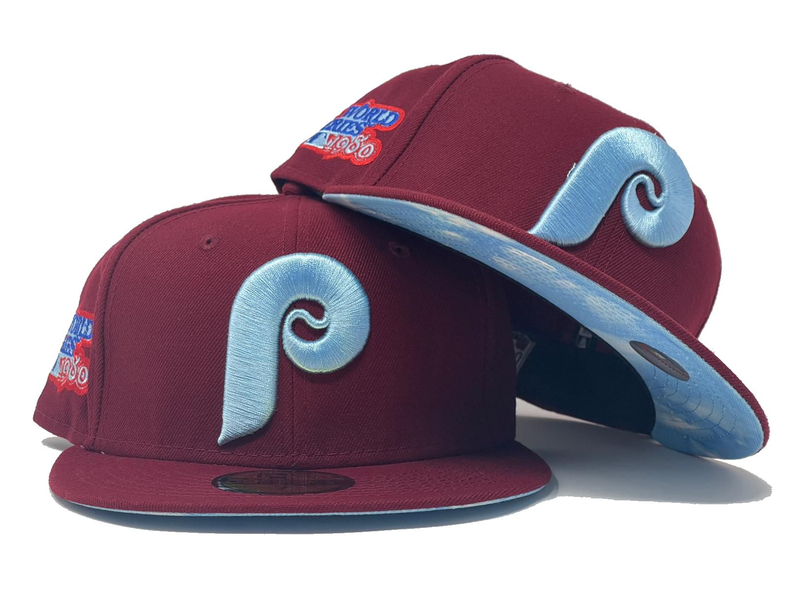 Philadelphia Phillies 1980 World Series Cloud Under Brim New Era Fitted Hat