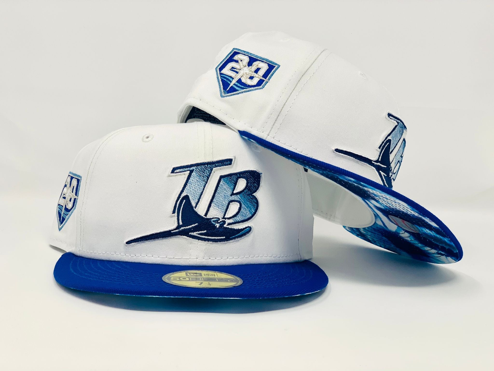 TAMPA BAY 20TH SEASONS " OCEAN-CLOUD COLLECTION" ICY BRIM NEW ERA FITTED HAT
