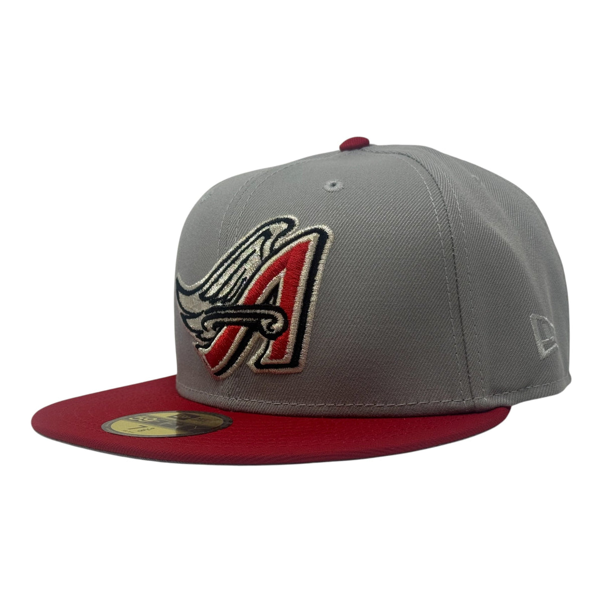 Los Angeles Angels 59Fifty New Era Fitted Hats-Gray Red