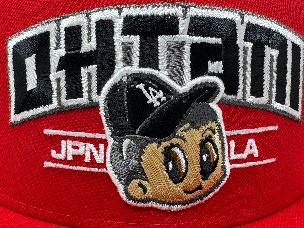 Los Angeles Dodgers 2025 World Series Champions Ohtani Fitted Hats-Red