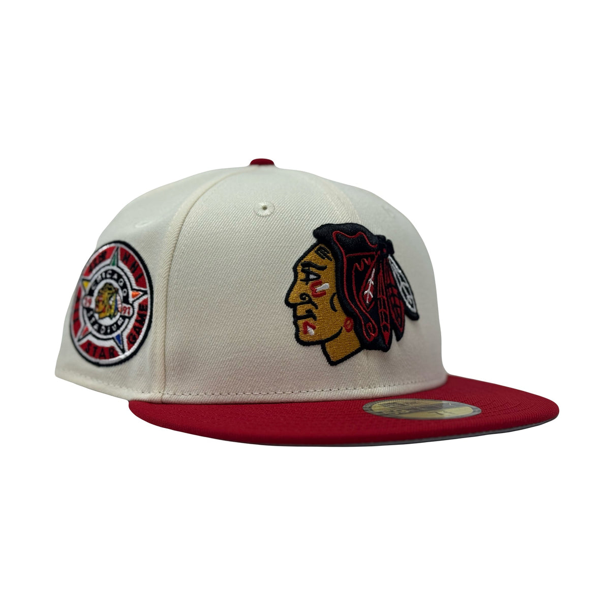 Chicago Blackhawks 1991 All Star Game New Era Fitted Hats Red