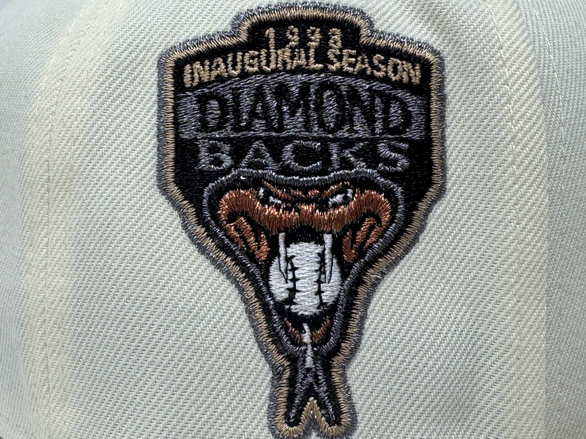 Arizona Diamondbacks 1998 Inaugural Season Fitted Hats-Off white Camel