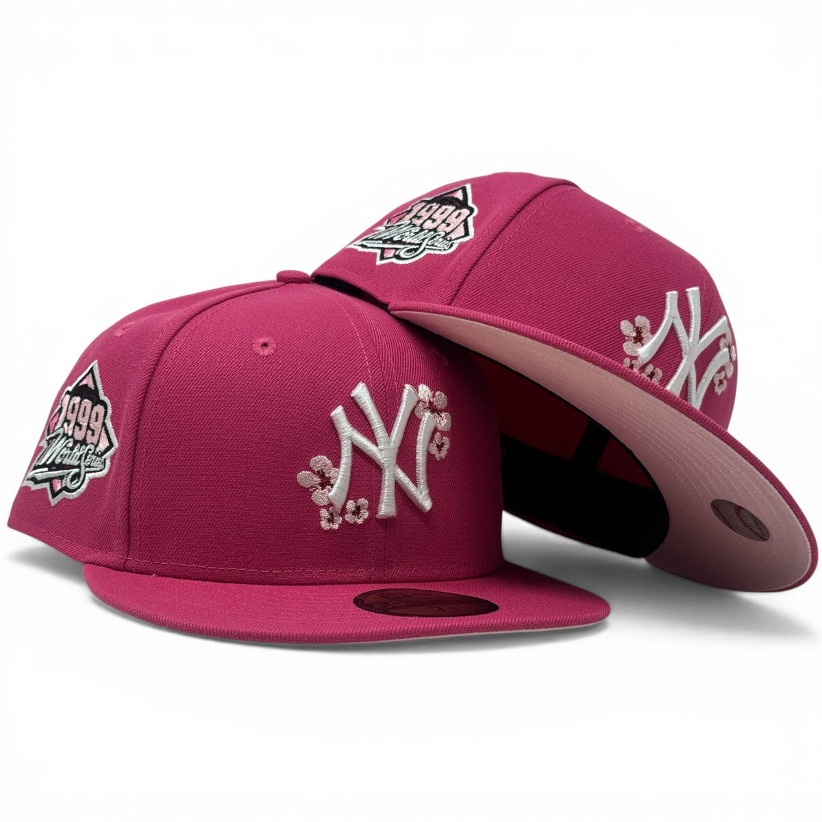 New York Yankees "Cherry Blossom Pack" New Era Fitted Hat-Hot Pink
