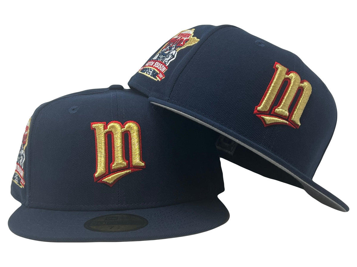 MINNESOTA TWINS 40TH ANNIVERSARY GRAY BRIM 5950 NEW ERA FITTED HAT