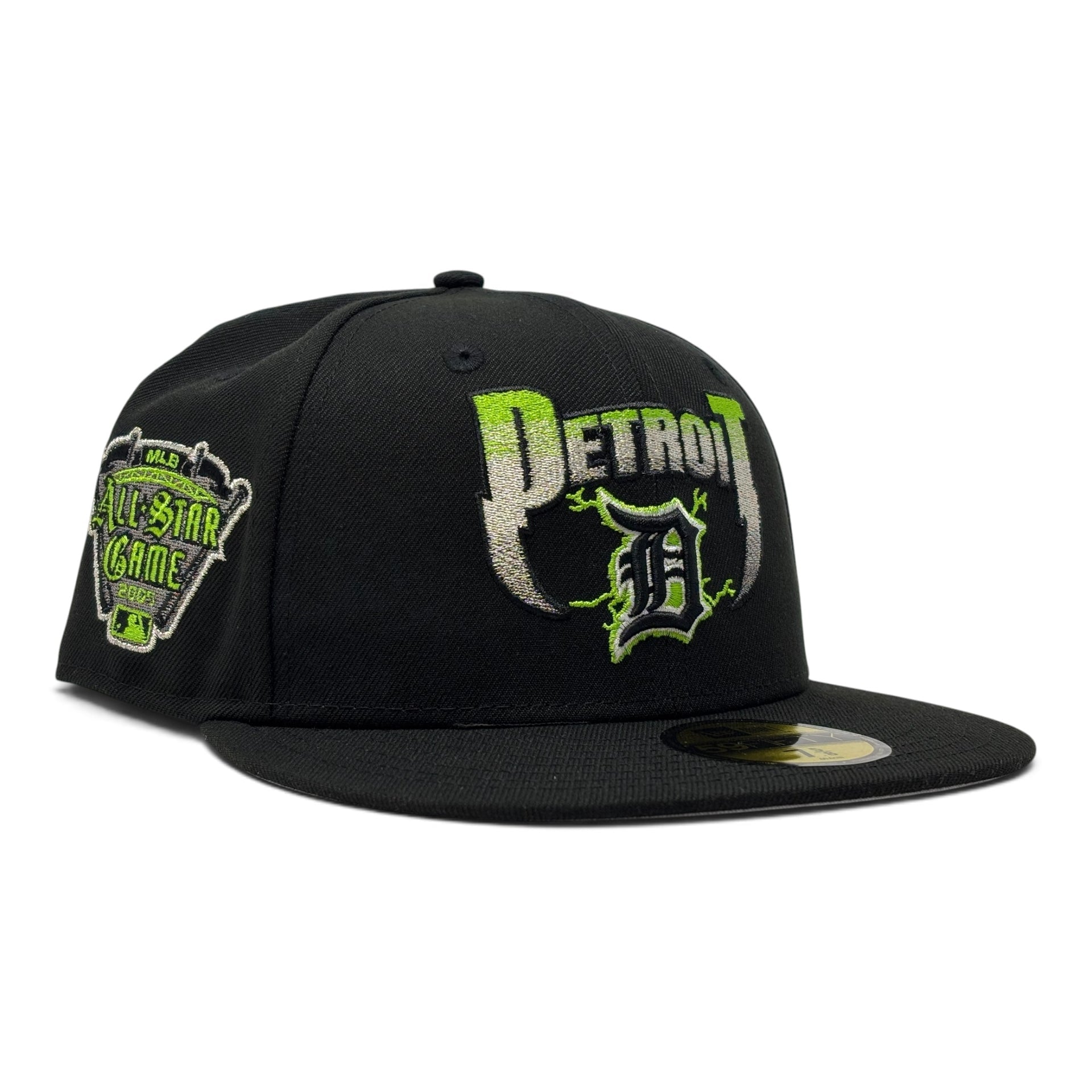 Detroit Tigers 2005 All Star Game "Metallic Pack" New Era Fitted Hat-Black Lime