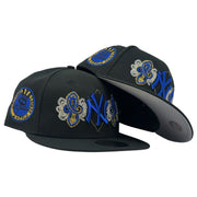 New York Yankees 1962 World Series Paisley Fitted Hat-Black Royal