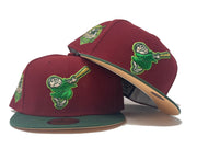 SAN DIEGO PADRES 40TH ANNIVERSARY PEACH BRIM NEW ERA FITTED HAT