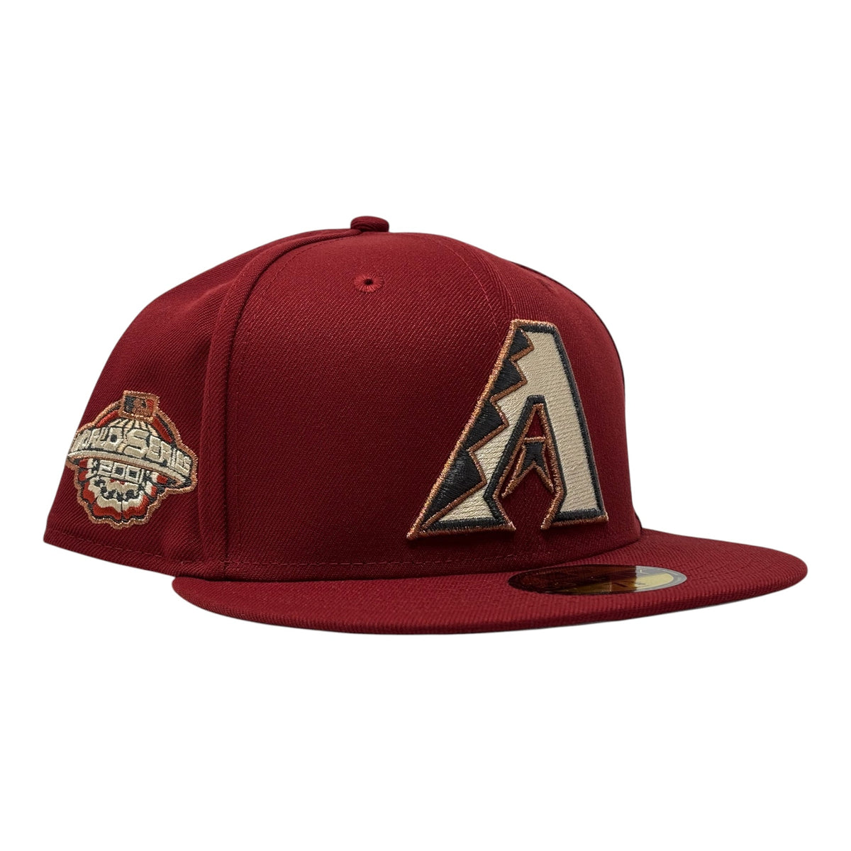 Arizona Diamondbacks 2001 World Series Fitted Hats-Brick Red