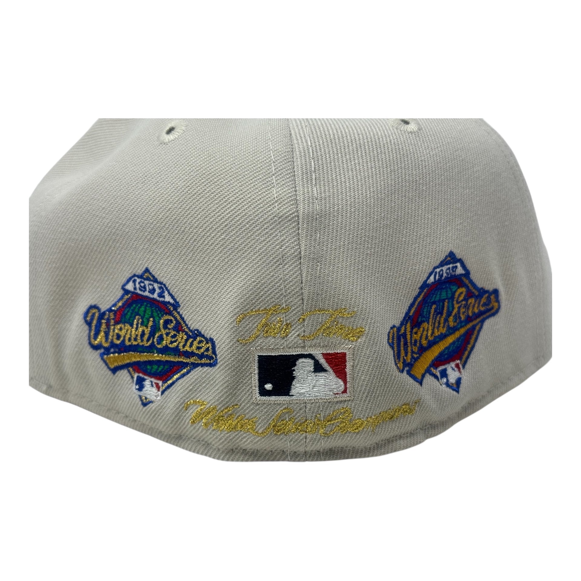 Toronto Blue Jays 2X World Series Champions Gray Brim Fitted Hat