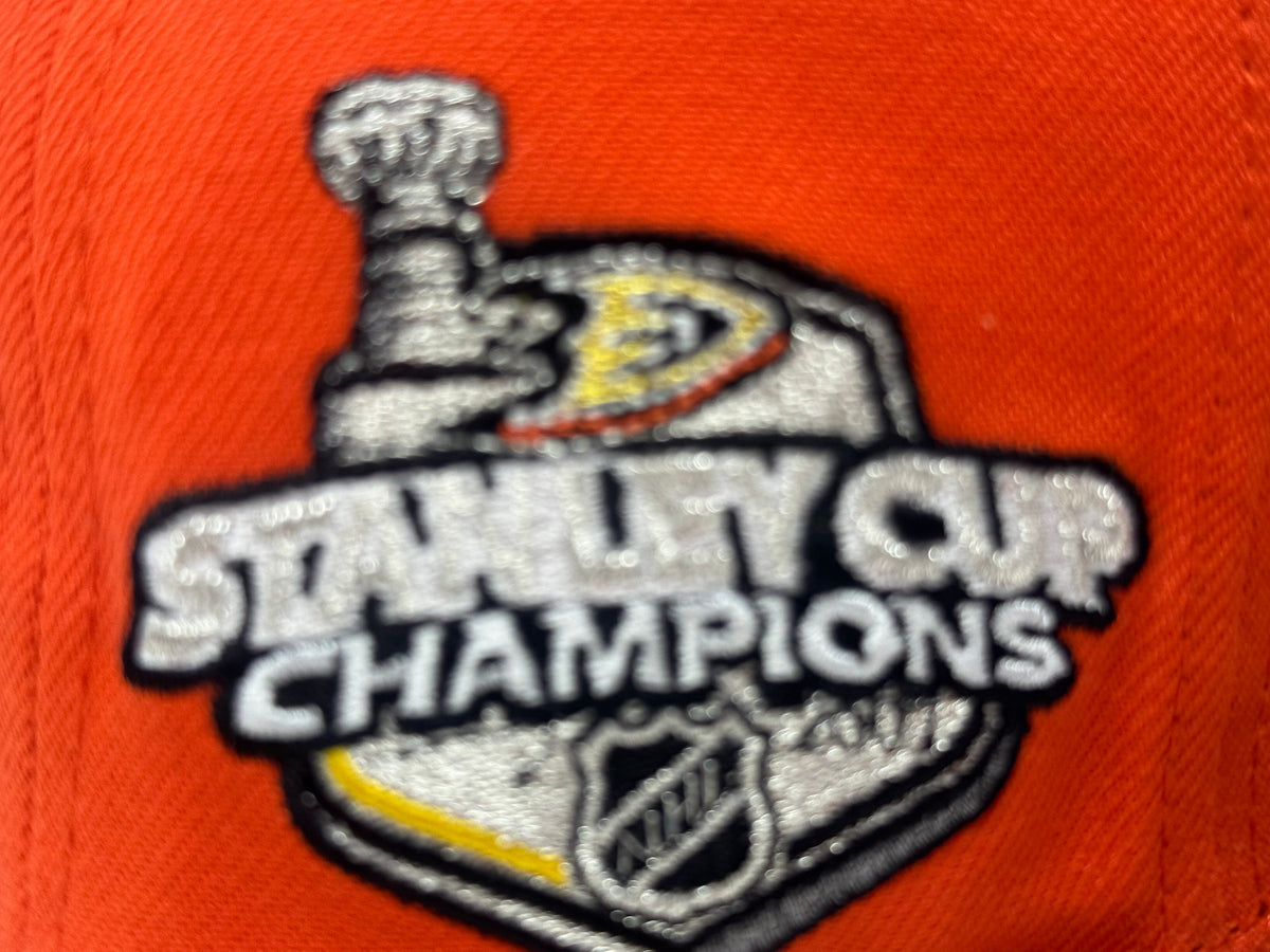 Anaheim Ducks Stanley Cup Champions Fitted Hats-Orange