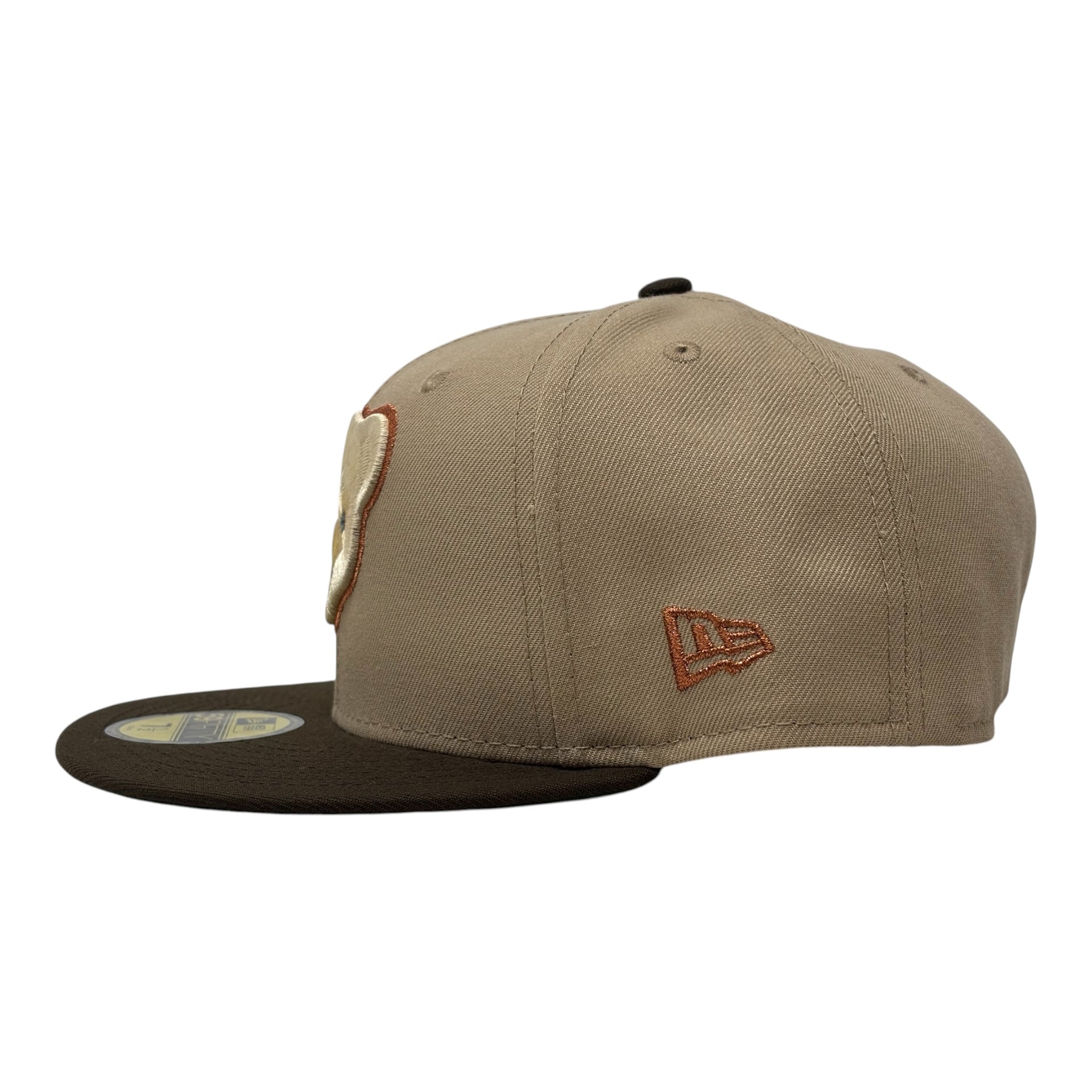 Chicago Cubs Be Alert Foul Ball Logo Green Brim New Era Fitted Hats-Walnut