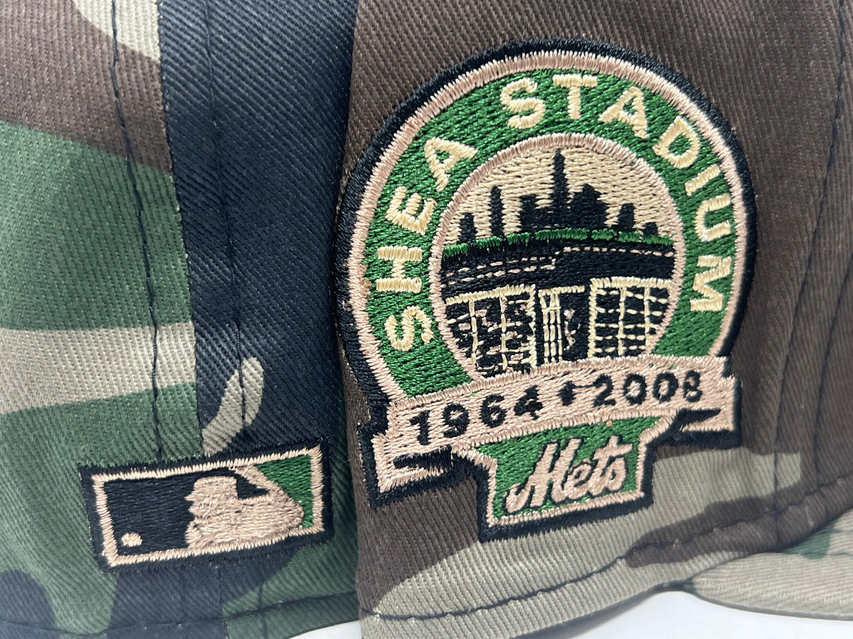 New York Mets Shea Stadium Woodland Camouflage 5950 New Era Fitted Hat