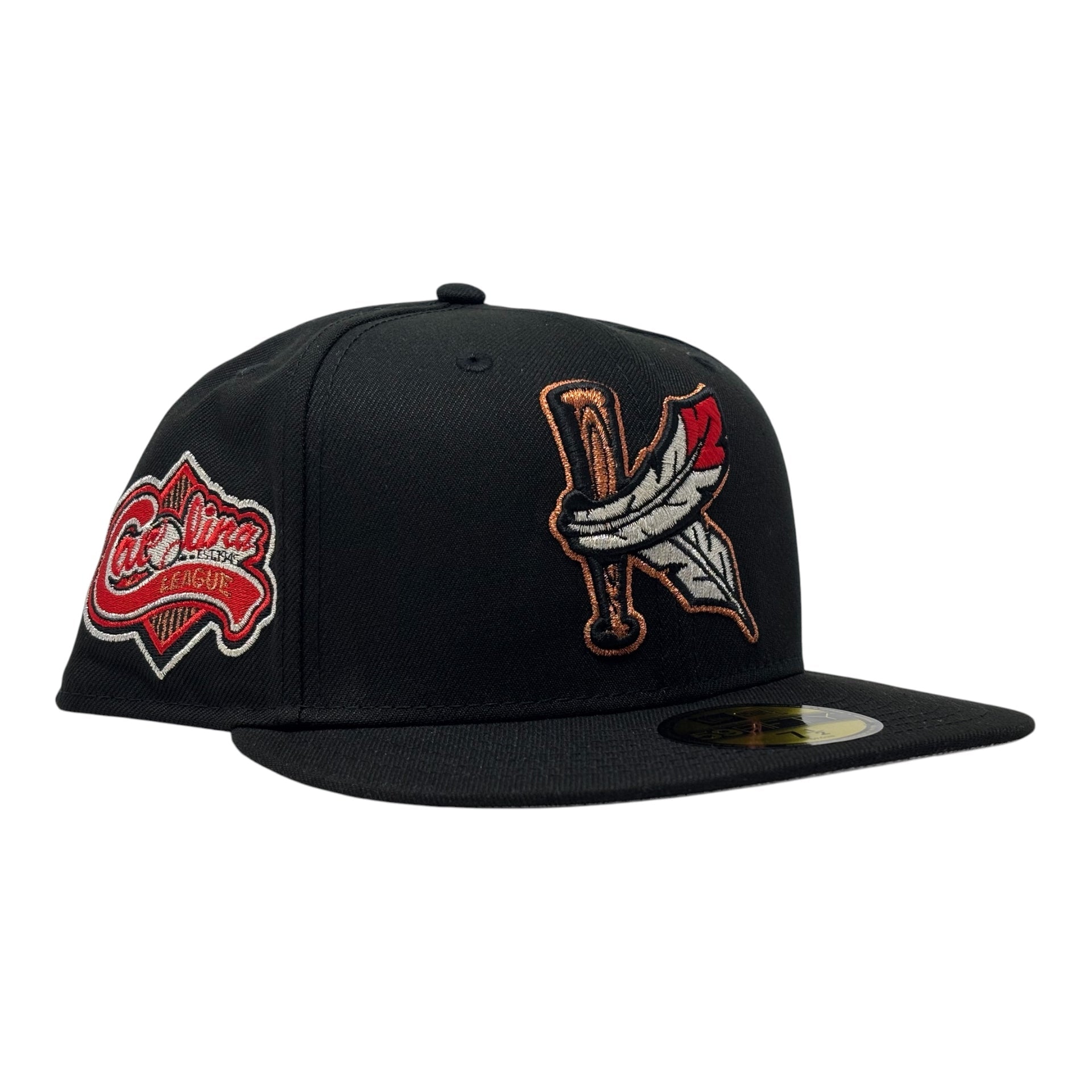 Kinston Indians Carolina League Minor League 59Fifty New Era Fitted hat-Black