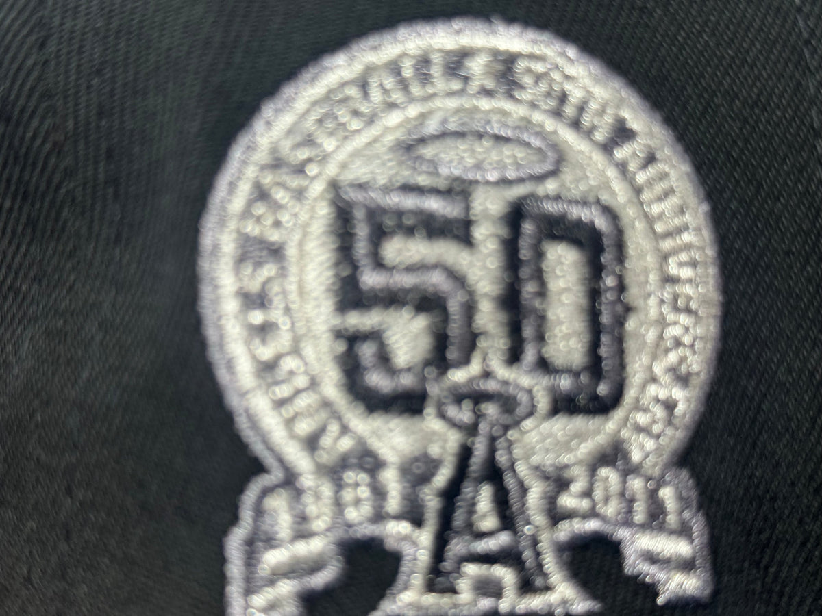 Los Angeles Angels 50th Anniversary New Era Fitted Hats-Black