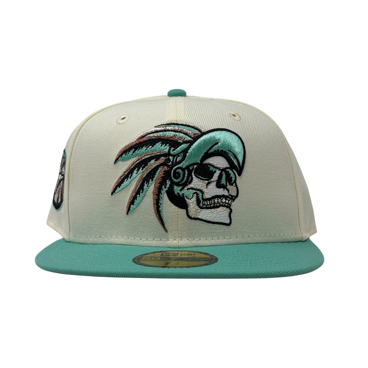 Aztec Skull Warriors New Era Fitted Hat-Chrome Mint