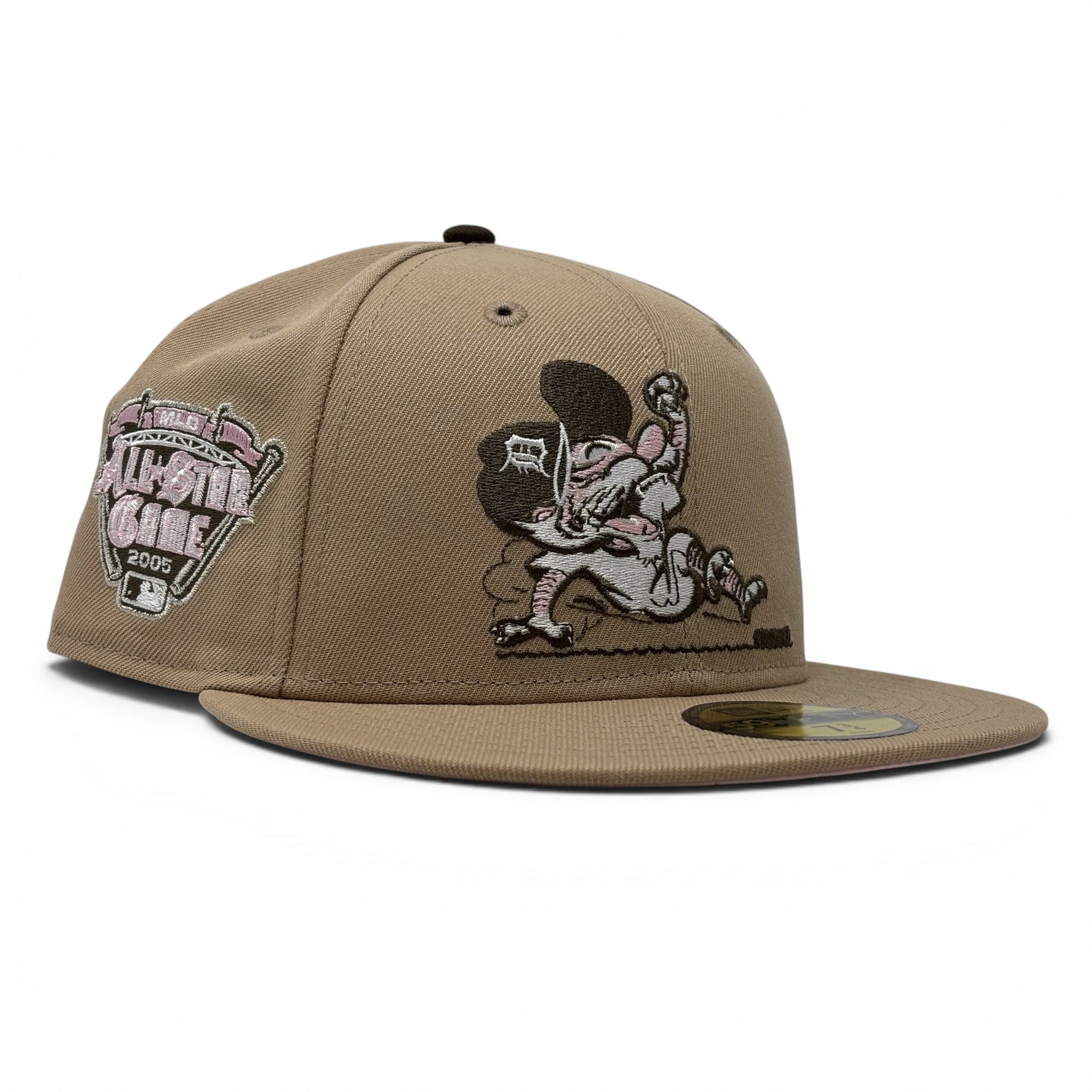 Detroit Tigers 2005 All Star Game Sliding Kitty Fitted Hats- Camel