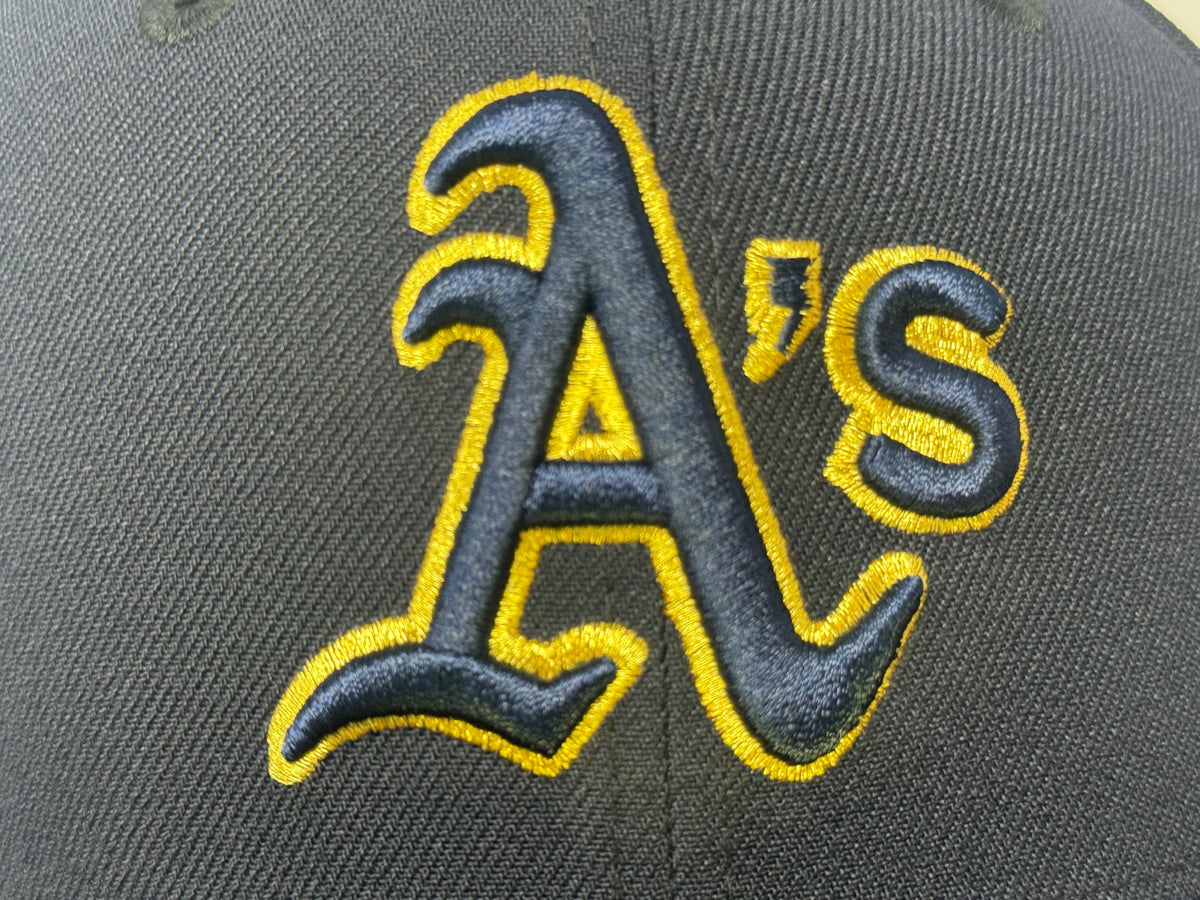 Oakland Athletics 1989 World Series Fitted Hats-Navy
