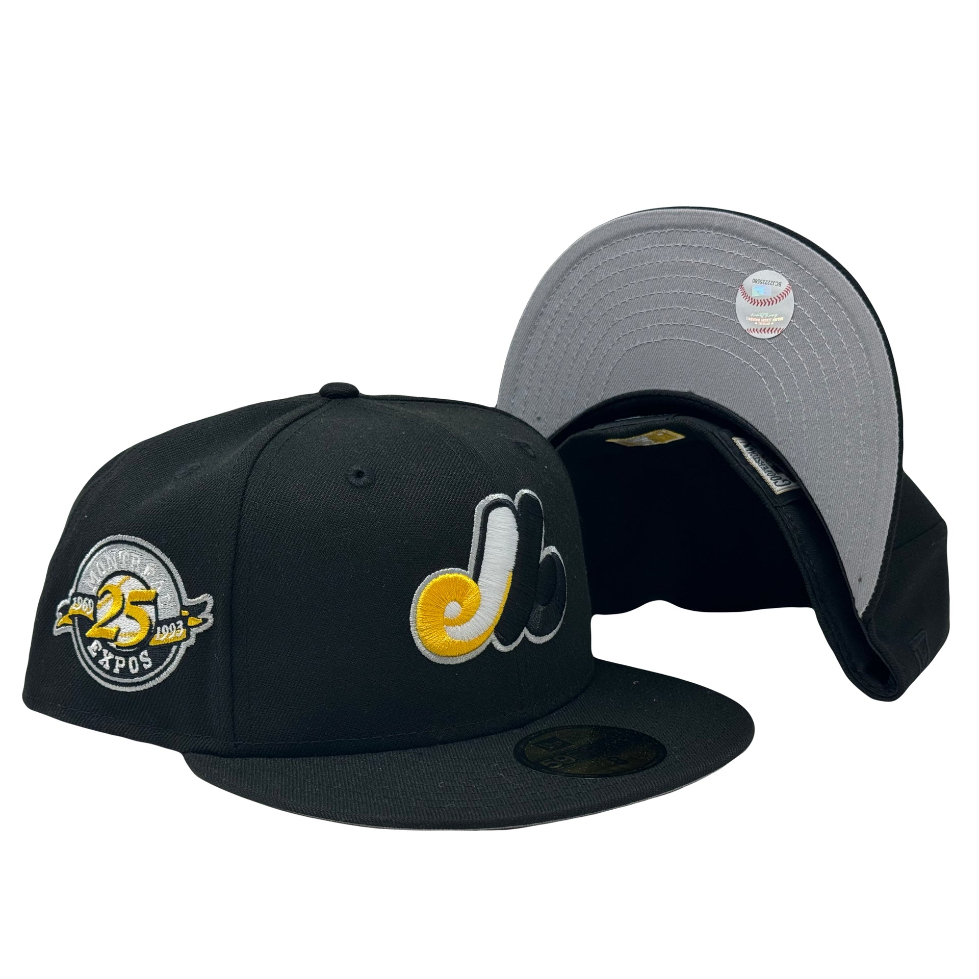Montreal Expos 25th Anniversary Black 59Fifty New Era Fitted Hat