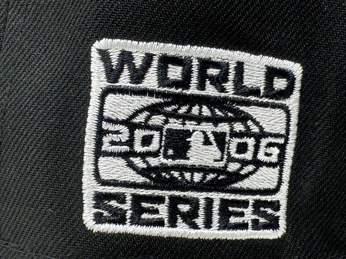 St. Louis Cardinals 2006 World Series Black  Gray Brim New Era Fitted Hat