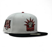 New York Rangers 85th Anniversary Fitted Hats-White Black