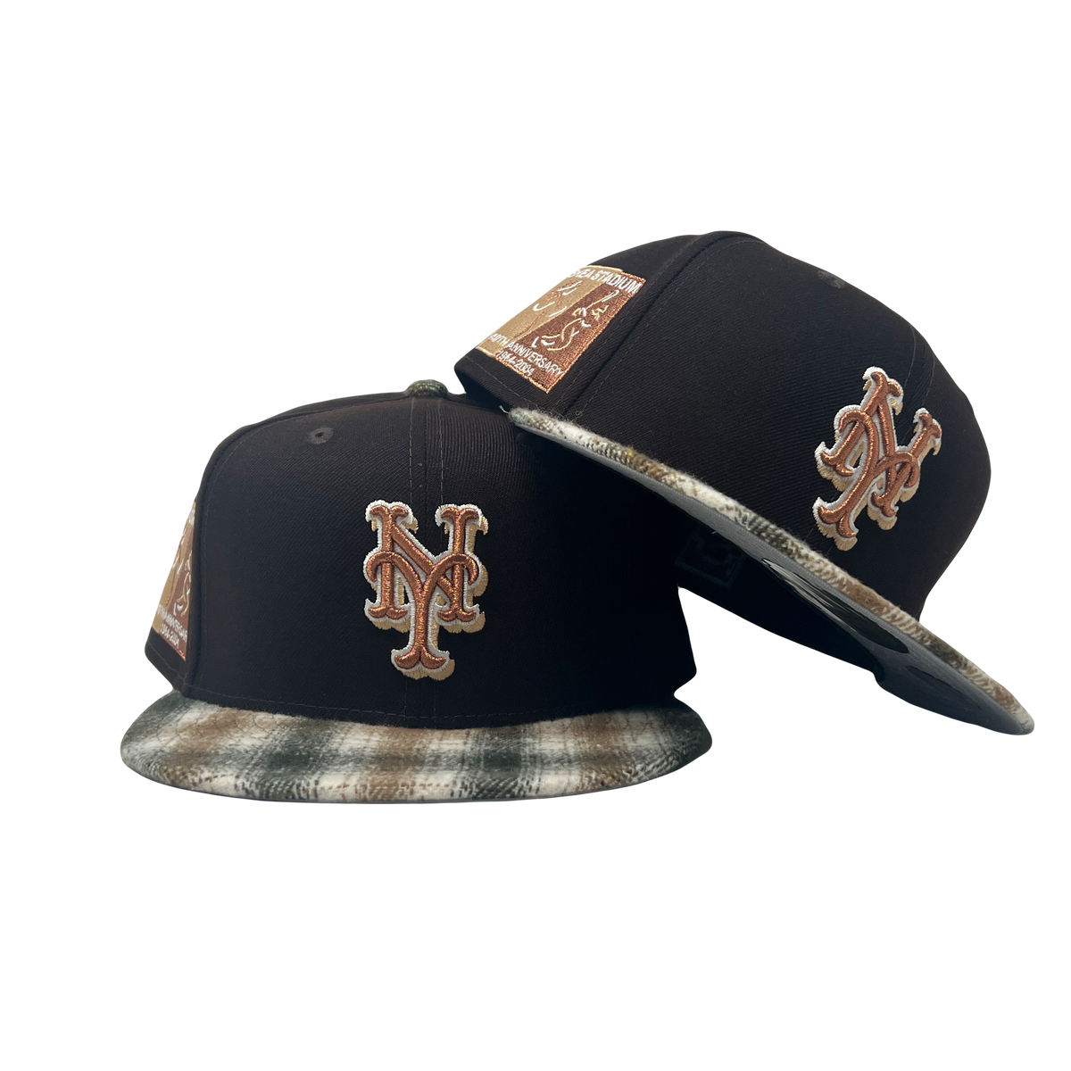 New York Mets Shea Stadium Flannel Plaid Visor 5950 New Era Fitted Hat